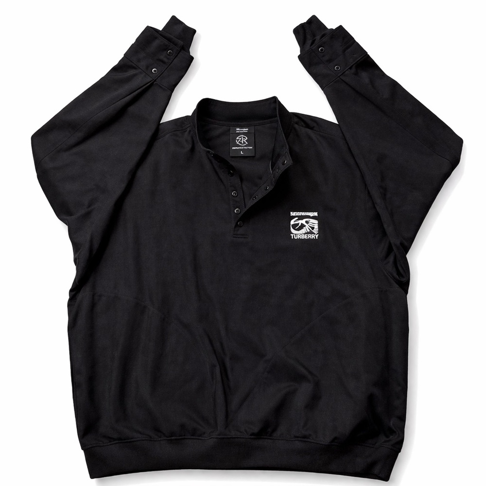 Zero Restriction Microsuede Black Long Sleeve Pul… - image 1